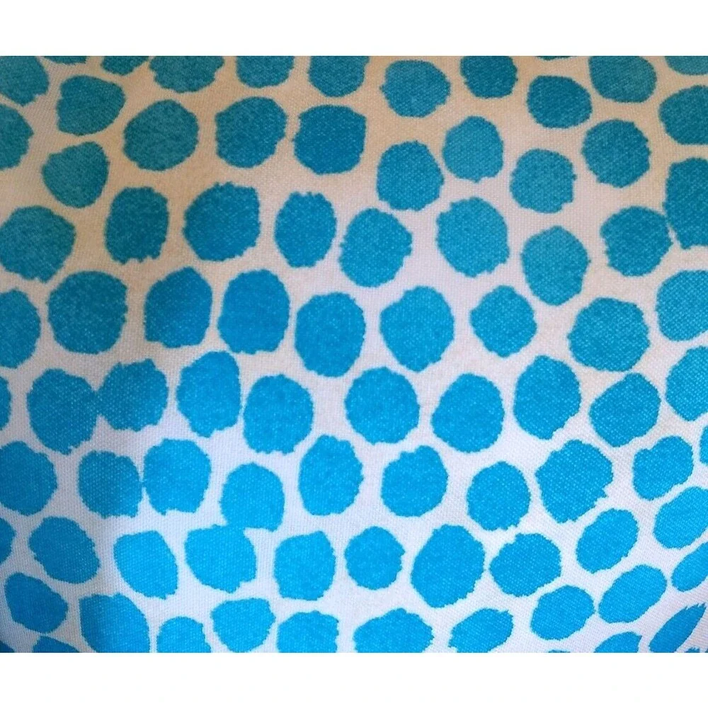 GENEVIEVE GORDER Turquoise Dot 10X20 LUMBAR IN/OUTDOOR Throw Pillow‎ Cover NEW
